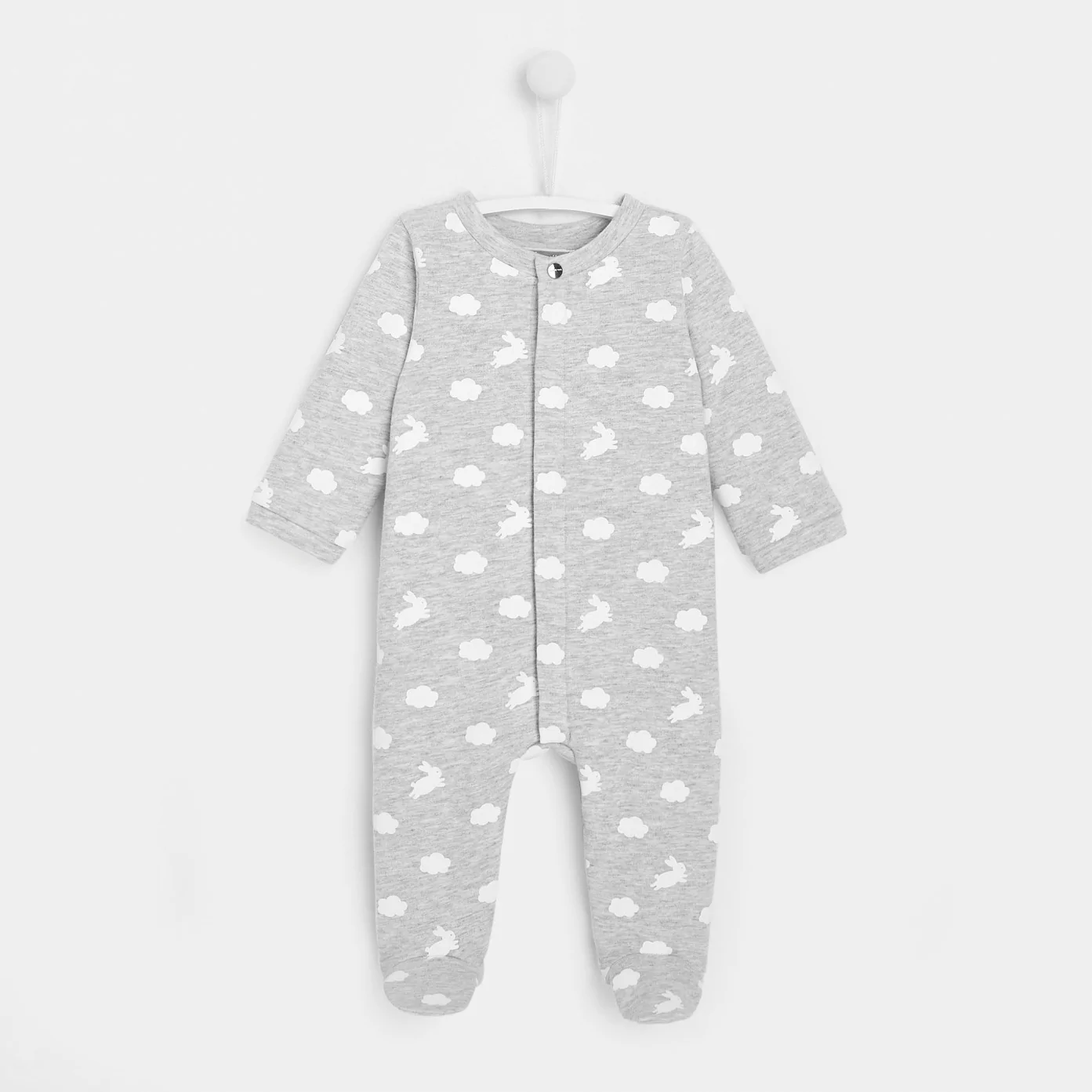 Baby boy fleece footed pyjamas