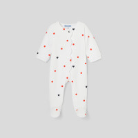 Dívčí dupačkové pyžamko s puntíky a srdíčky