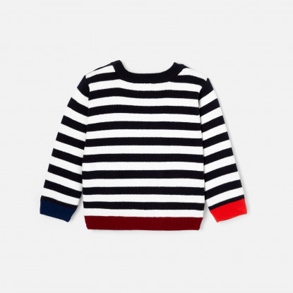 Pruhovaný chlapecký svetr v námořnickém stylu