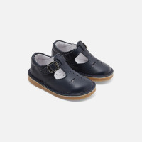 Unisex smooth leather t-bar shoes