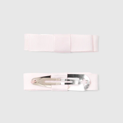 Girl duo of hair clips with flat knot