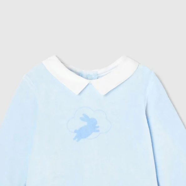 Chlapecké dupačkové pyžamko z velurového froté