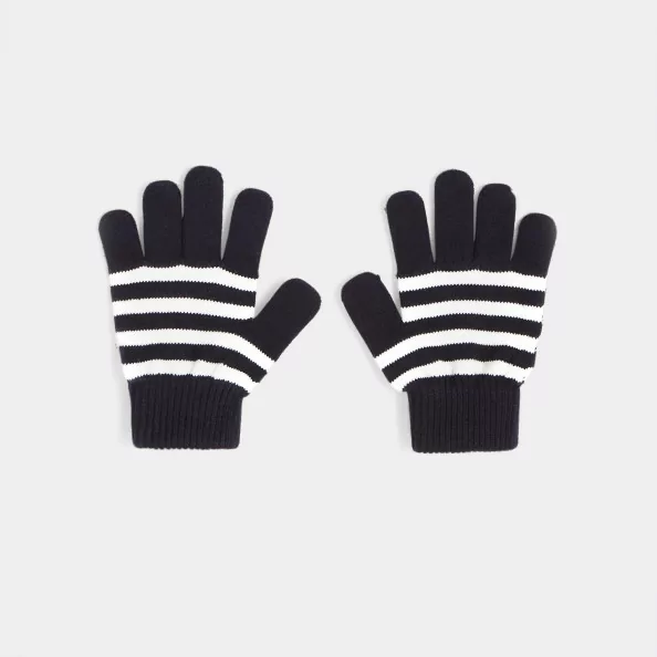 Boy striped gloves
