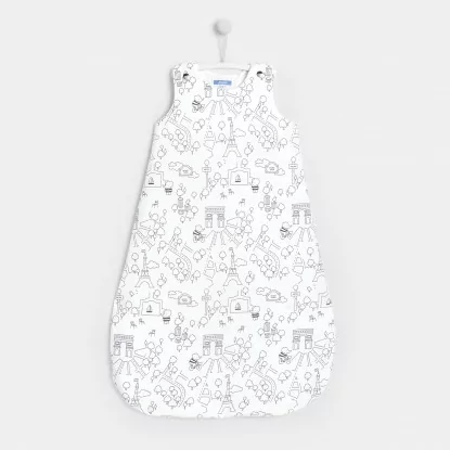 Parisian motifs sleeping bag, 0-6 months