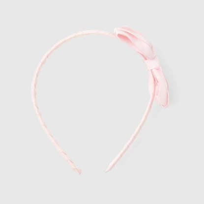 Girl headband with grosgrain bow