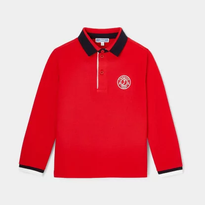 Boy rugby style polo shirt