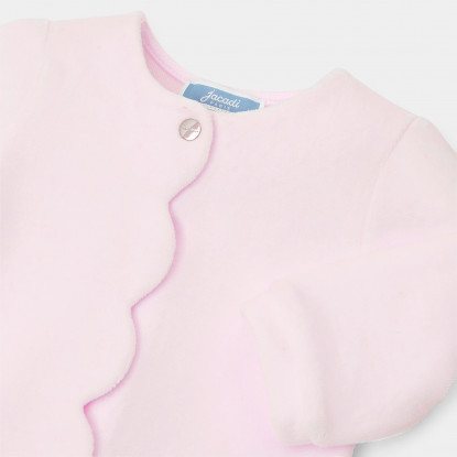 Dívčí dupačkové pyžamko ze smyčkového sametu