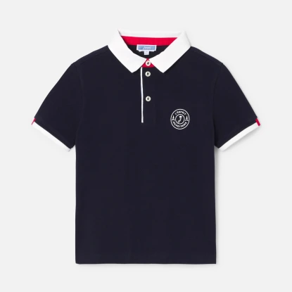 Boy short-sleeved polo shirt