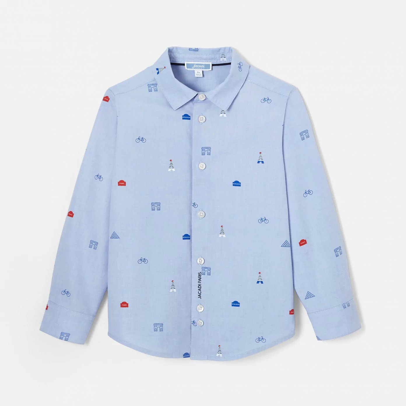 Boy shirt with Parisian motifs