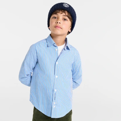 Chlapecká pruhovaná košile na knoflíky