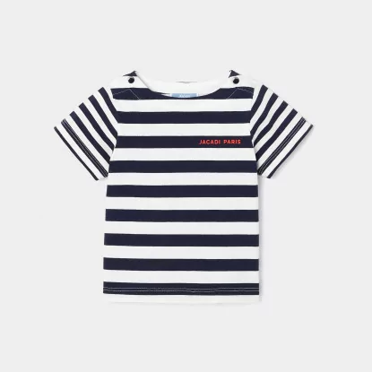 Pruhované chlapecké tričko v námořnickém stylu