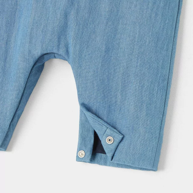 Baby boy dungarees in chambray
