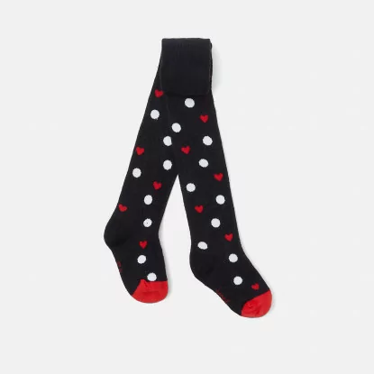 Baby girl little hearts tights