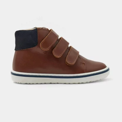 Boy high-top leather tennis shoes
