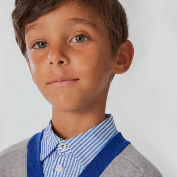 Boy colour block cardigan