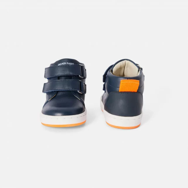 Baby boy smooth leather trainers