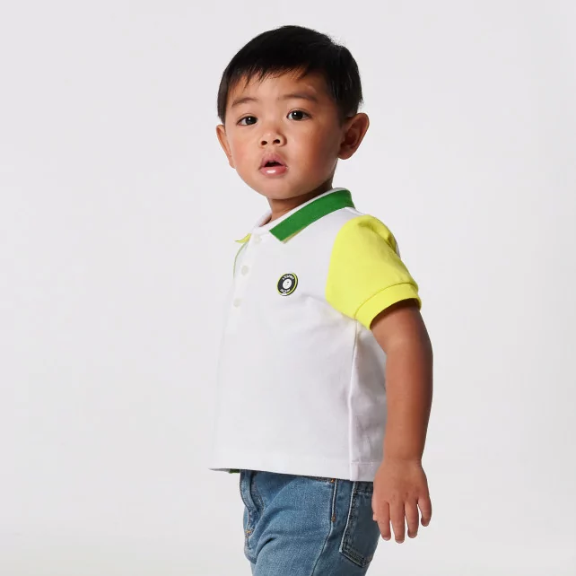 Baby boy colour block polo shirt