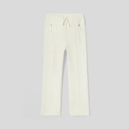 Girl trousers in cotton pique