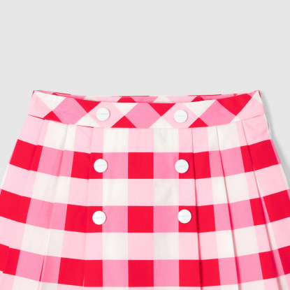 Dívčí károvaná plisovaná sukně