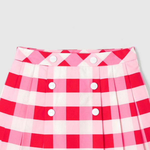 Dívčí károvaná plisovaná sukně