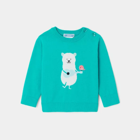 Chlapecký svetr s intarzií medvěda