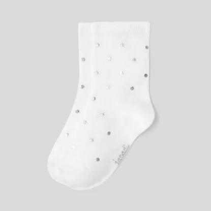 Dívčí ponožky s lurexovými puntíky
