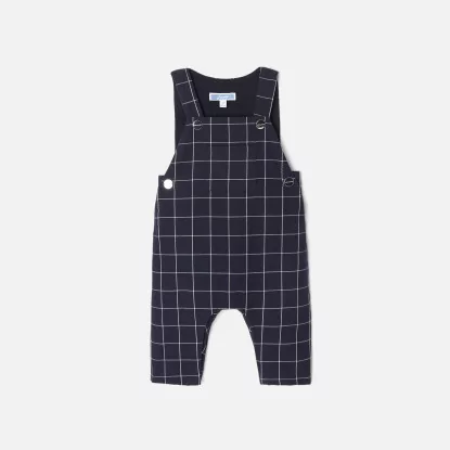Baby boy dungarees with checks