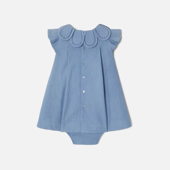 Baby girl dress in chambray