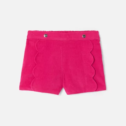 Velvet baby girl shorts