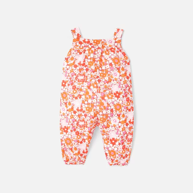 Baby girl dungarees in Liberty fabric