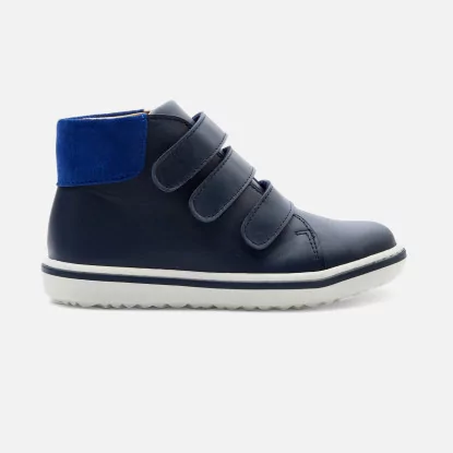 Boy high top trainers in leather