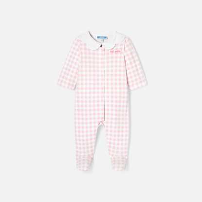 Pyžamo pro miminko s kostkovaným vzorem gingham