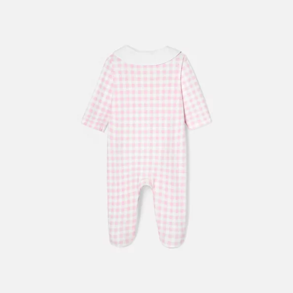 Pyžamo pro miminko s kostkovaným vzorem gingham