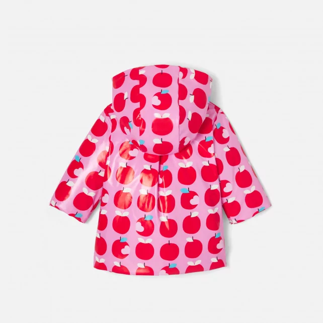Baby girl apple pattern  raincoat