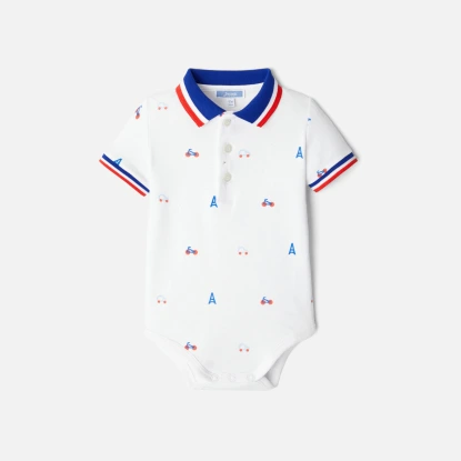 Baby boy polo bodysuit