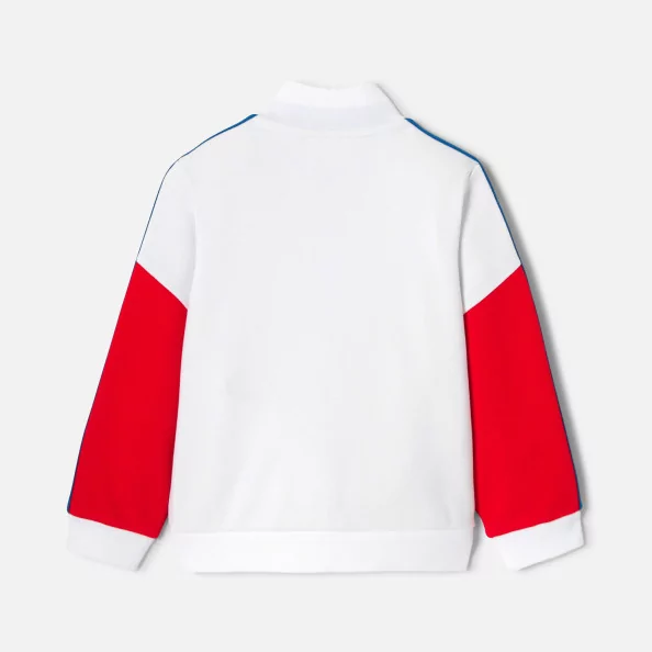 Boy colour block zip-up sweatshirt