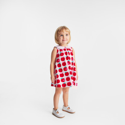 Baby girl apple print dress