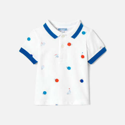 Baby boy polo shirt in cotton piqué
