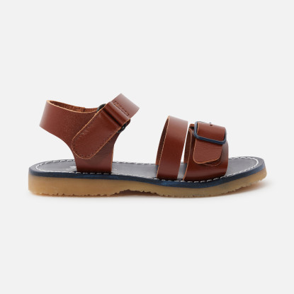 Boy sandals in smooth leather