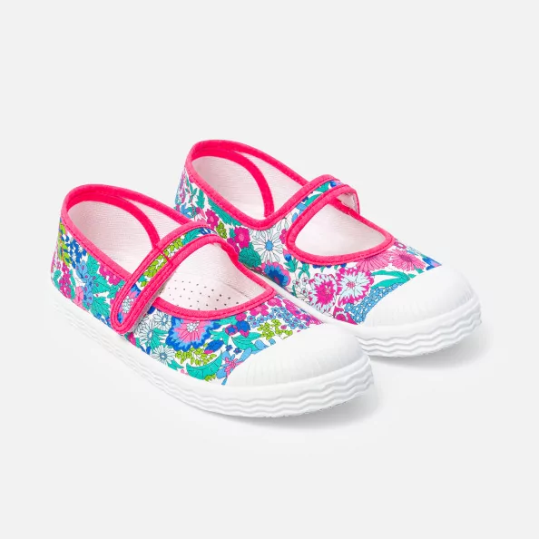 Girl Mary Janes in Liberty fabric