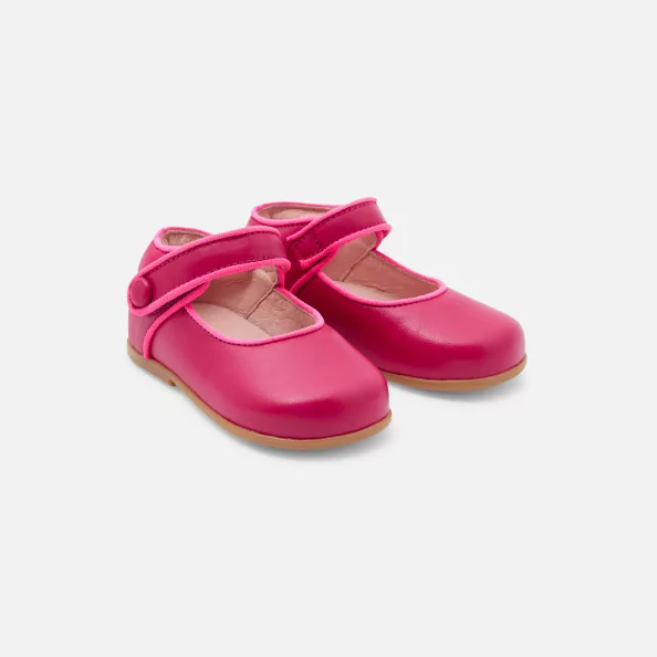 Baby girl Mary Janes in smooth leather