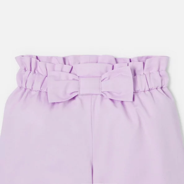 Baby girl shorts with gathered waist