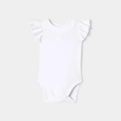 Baby girl bodysuit with ruffled sleeves
