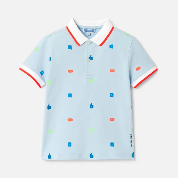 Boy polo shirt in piqué cotton