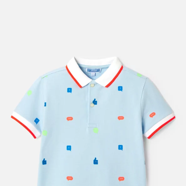 Boy polo shirt in piqué cotton