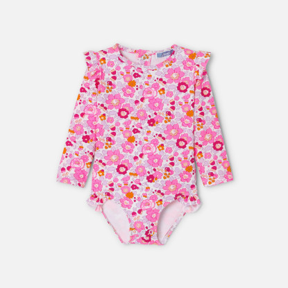 Baby girl anti-UV  swimsuit in Liberty fabric