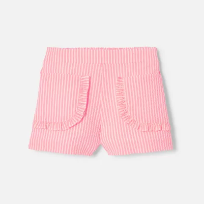 Baby girl shorts in seersucker