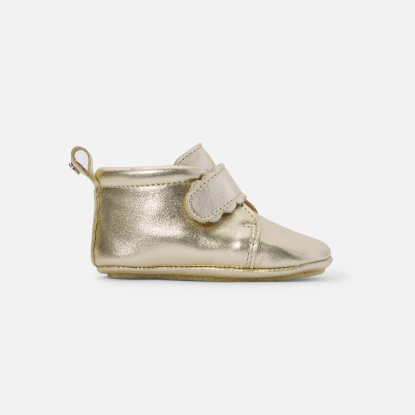 Baby girl iridescent leather slippers