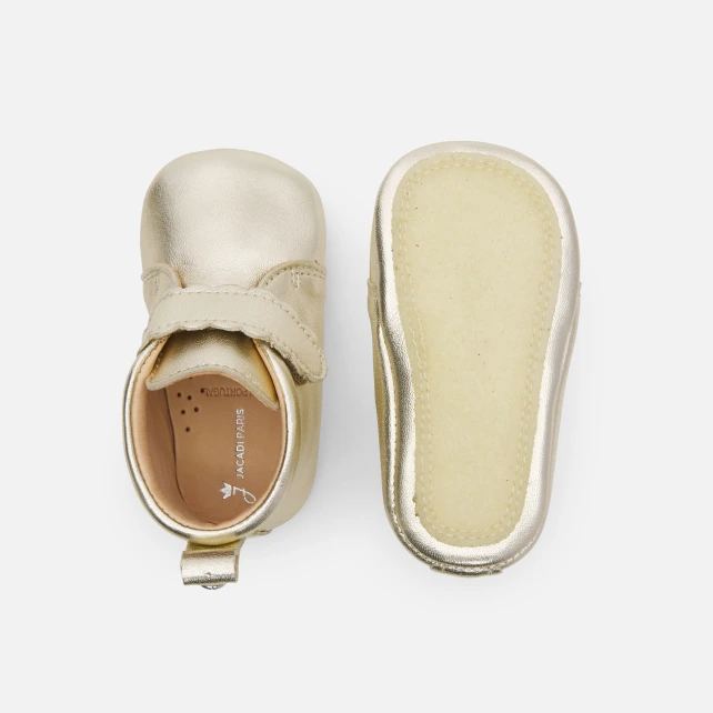 Kojenecké dívčí třpytivé kožené bačkůrky