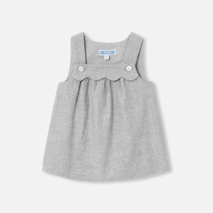 Baby girl flannel pinafore dress